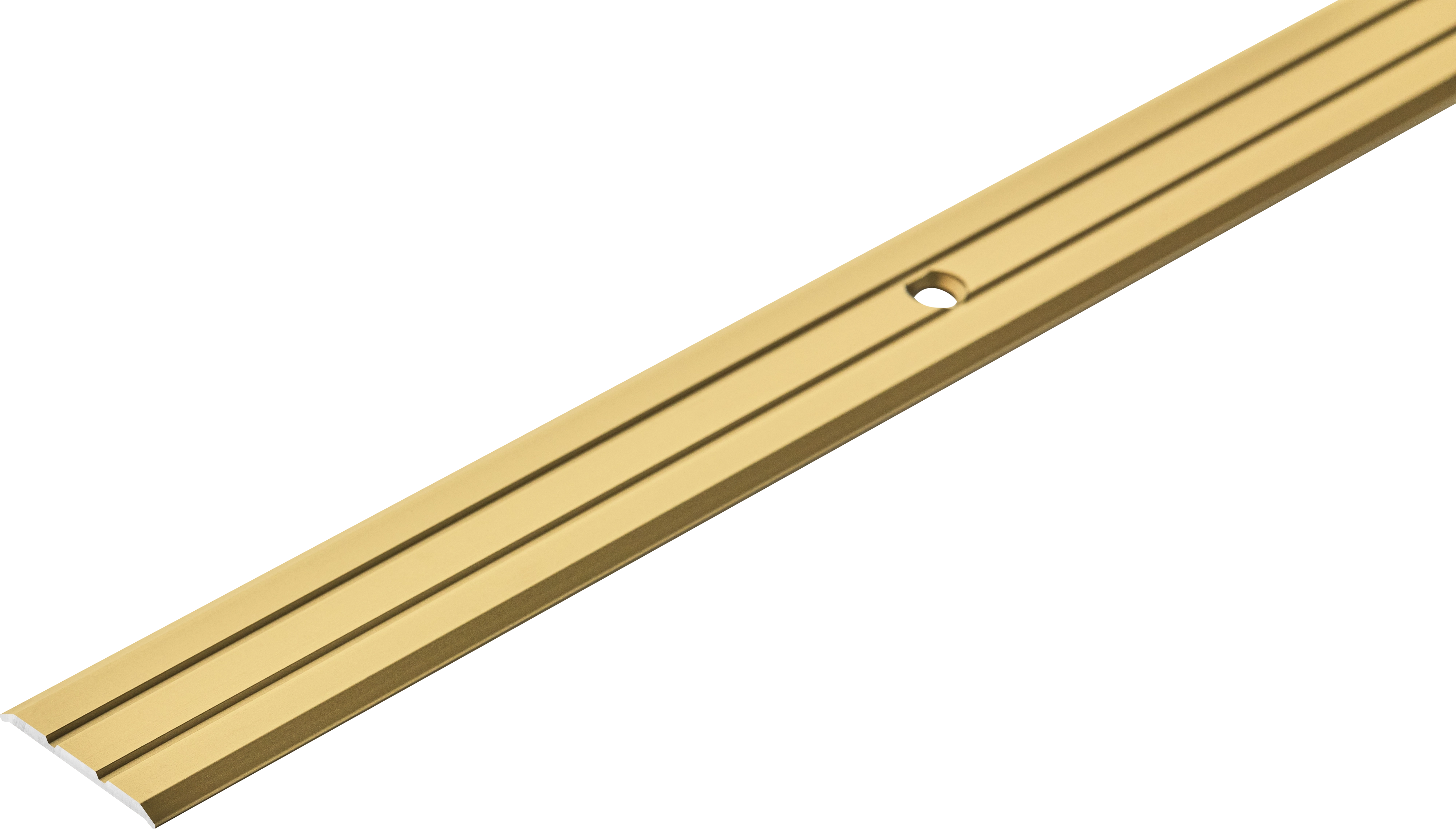 Profil progowy płaski aluminiowy 25mm Cezar Złoty Mat 2m