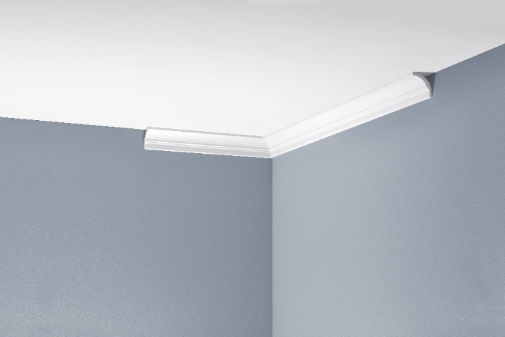 Listwa gzymsowa gładka LGG-12 Cezar Biała 2,44m