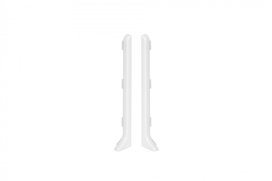 Zaślepki do listwy przypodłogowej 80mm 1kpl=2szt(L+P) Cezar Biały RAL9003 Mat