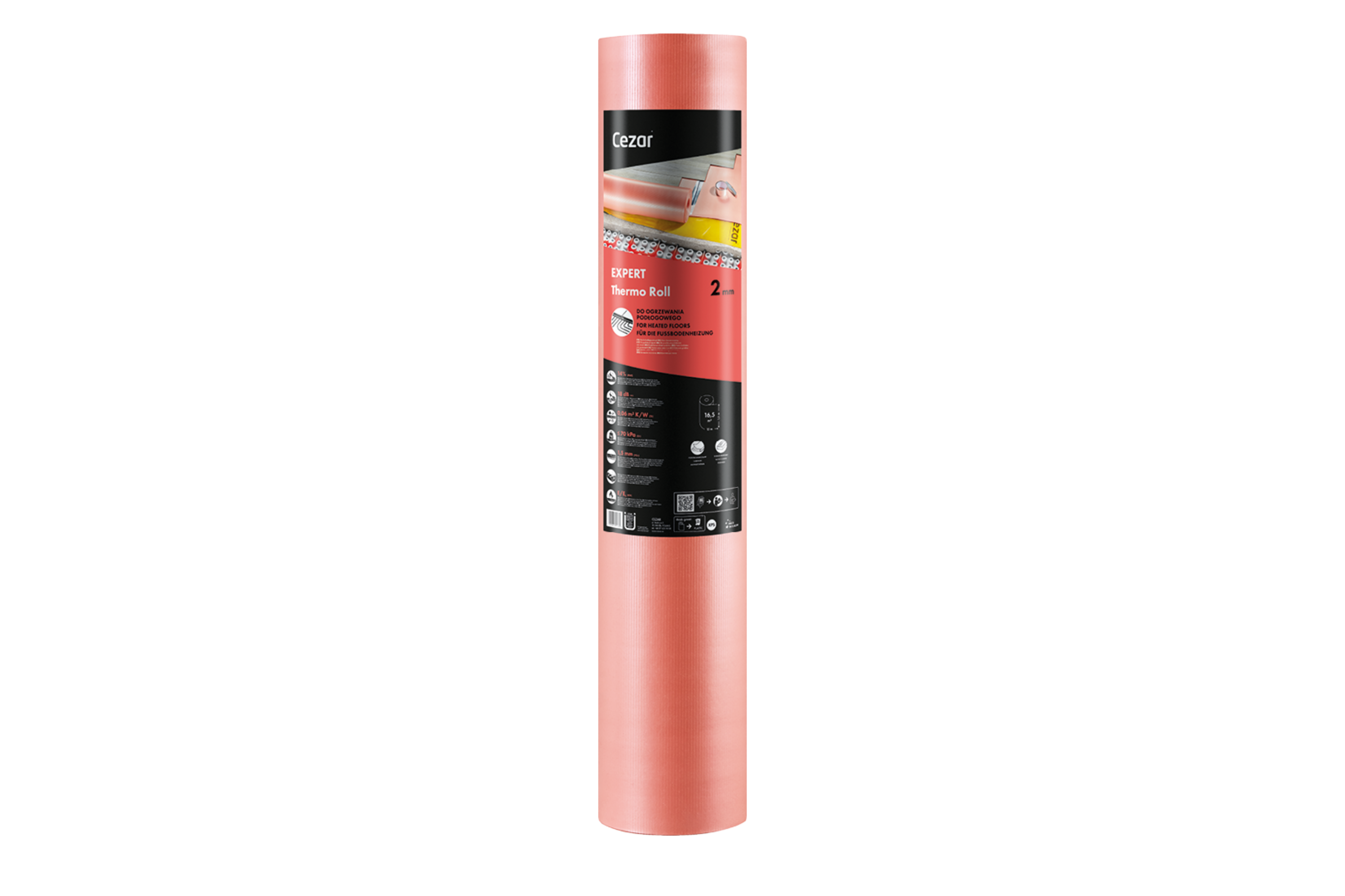 Podkład pod panele EXPERT THERMO 1 rolka 1,1x15m=16,5m2 gr. 2,0mm