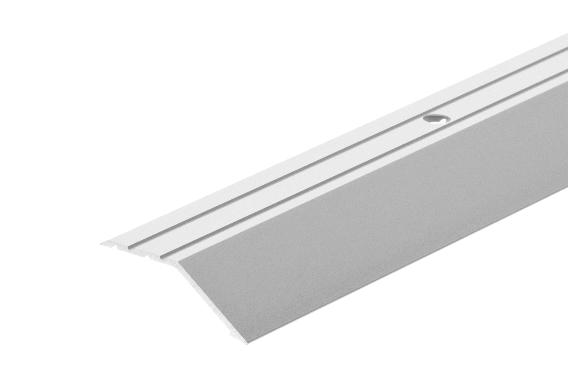 Profil progowy skośny aluminiowy 46x16mm Cezar Srebrny Mat 2m