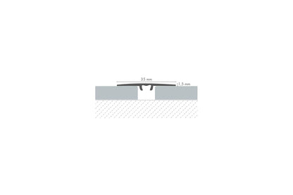 Profil progowy aluminiowy płaski 35mm 5w1 CEZAR Dąb Dworski mat 0,93m