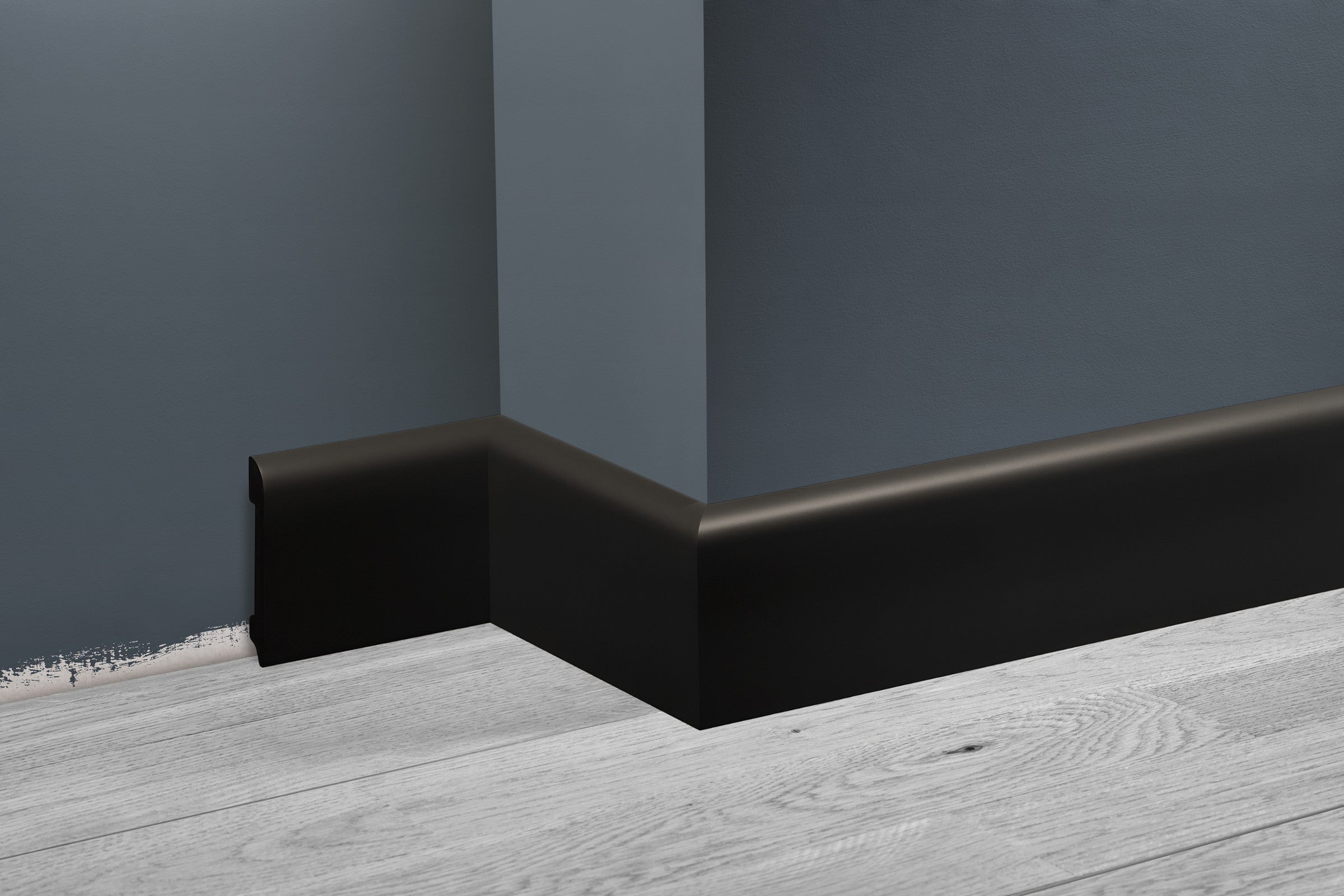 Listwa przypodłogowa 78x13mm LPC-11 Creativa by Cezar Czarny RAL9005 mat 2,44m