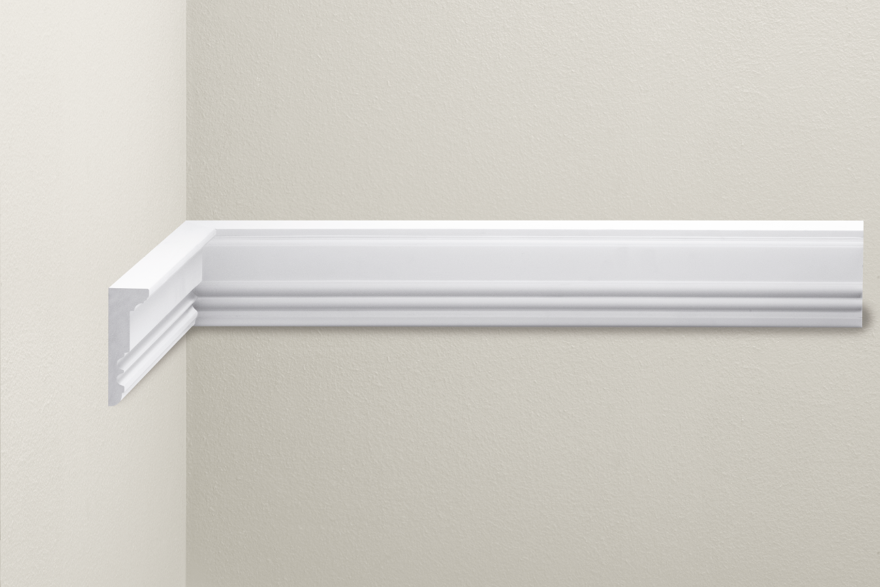 Listwa naścienna gładka LNG-10 Cezar Biały 2,40m