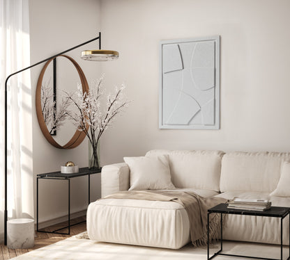 Wall Decor 500x700x18mm ABSTRACT 1 MURSO Bianco