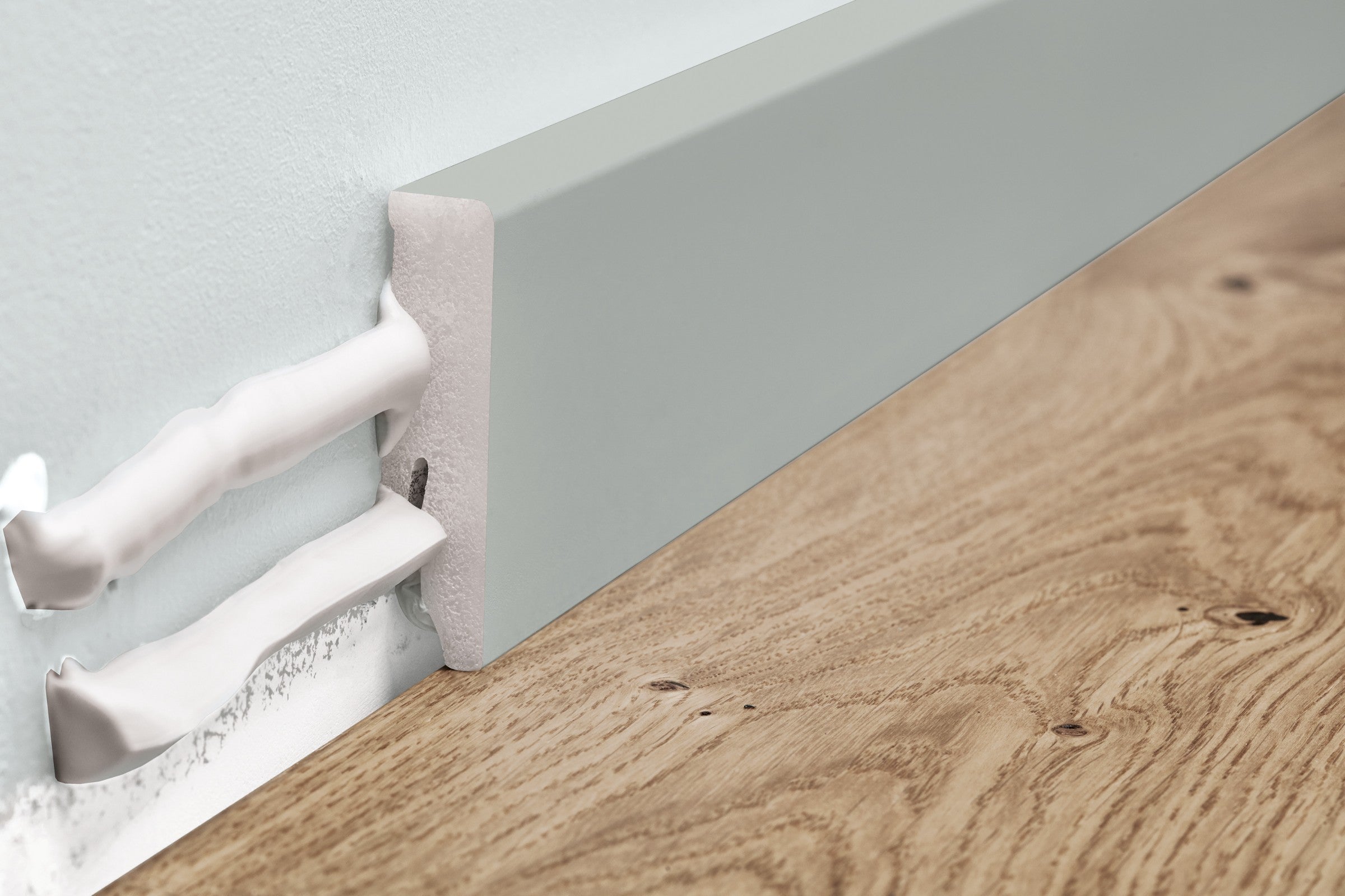 Skirting board 80x14mm CEZAR EARTH Line Sage semi-matte veneer 2.20m