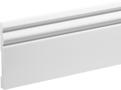 LPC-08 skirting board 94x12.2mm Cezar White Matt 2.44m