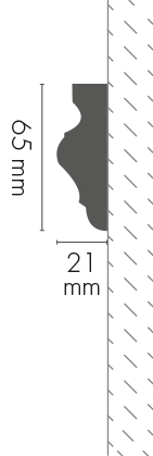 Listwa naścienna gładka LNG-02 Flex Cezar Biały 2,40m