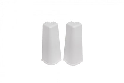 Угловой профиль для плинтуса Hi Line 23,4x75 мм. 1 комплект = 2 шт., цвет Cezar White RAL9003, матовый.