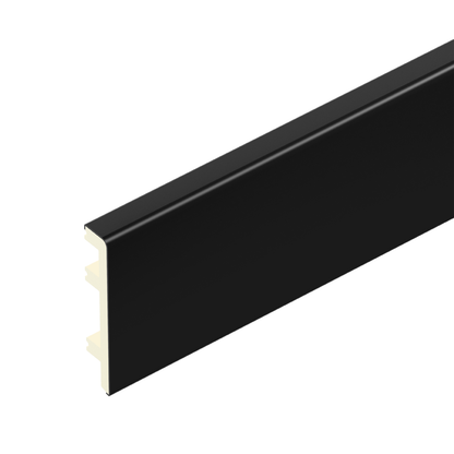 Status Line PVC skirting board 80x15mm Cezar Black RAL9005 matt 2.20m