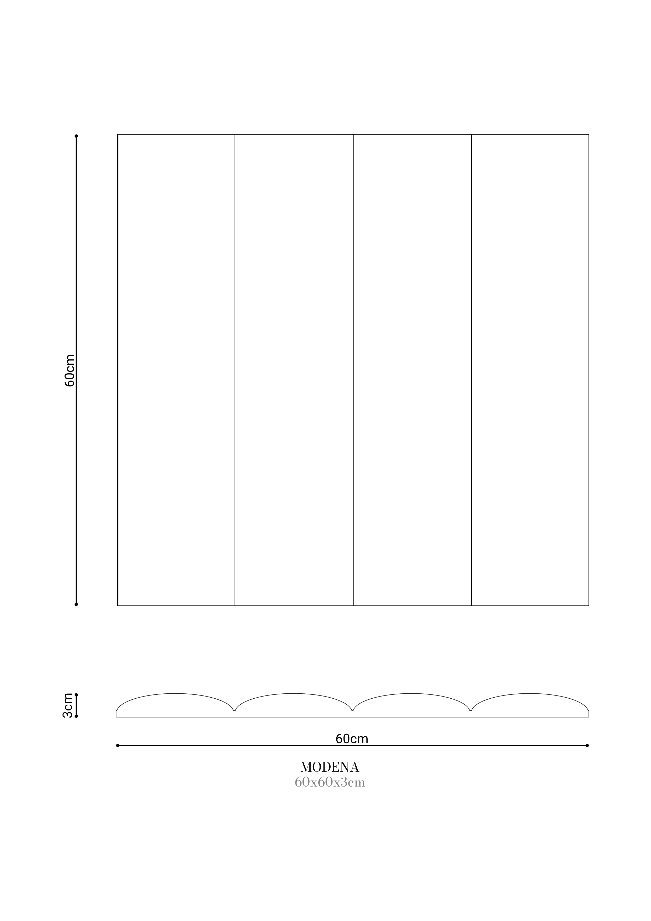 Puresense panel MODENA 600x600x30 MURSO Biały Mat
