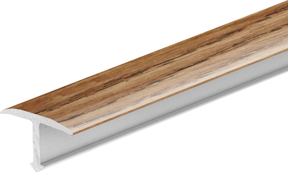 Гладкий алюминиевый профиль для соединения 14 мм, матовый дуб Cezar, 2,50 м