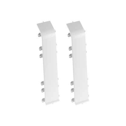 Соединитель для плинтуса Softline 22,5x75 мм Cezar, 1 комплект = 2 шт., холодный белый матовый.