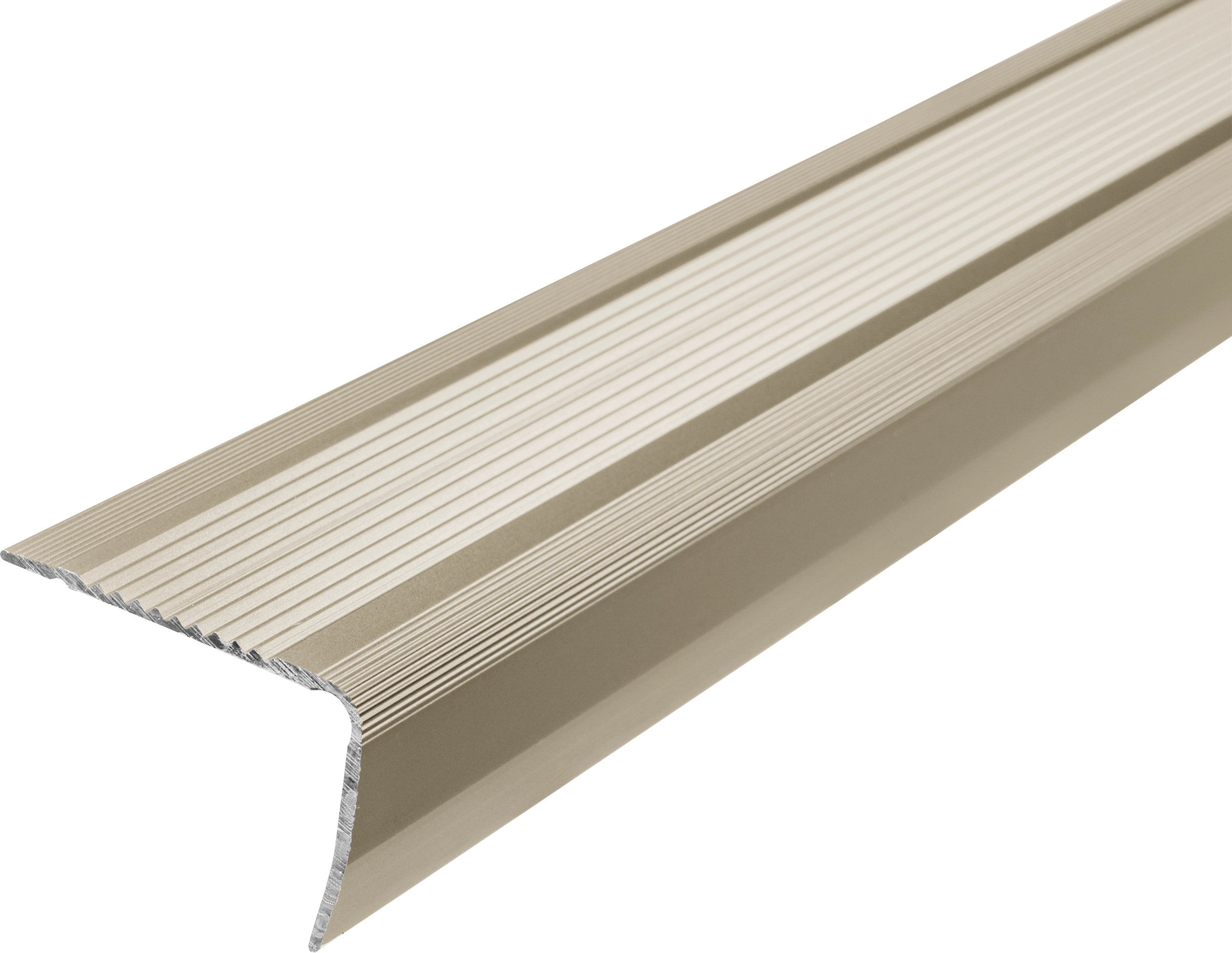 Profil schodowy aluminiowy ryflowany 36x24mm Cezar Metal Brąz Mat 2,30m