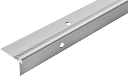 Profil do paneli aluminiowy LVT schodowy krawędziowy 5mm 42x28mm Cezar Srebrny Mat 2,70m