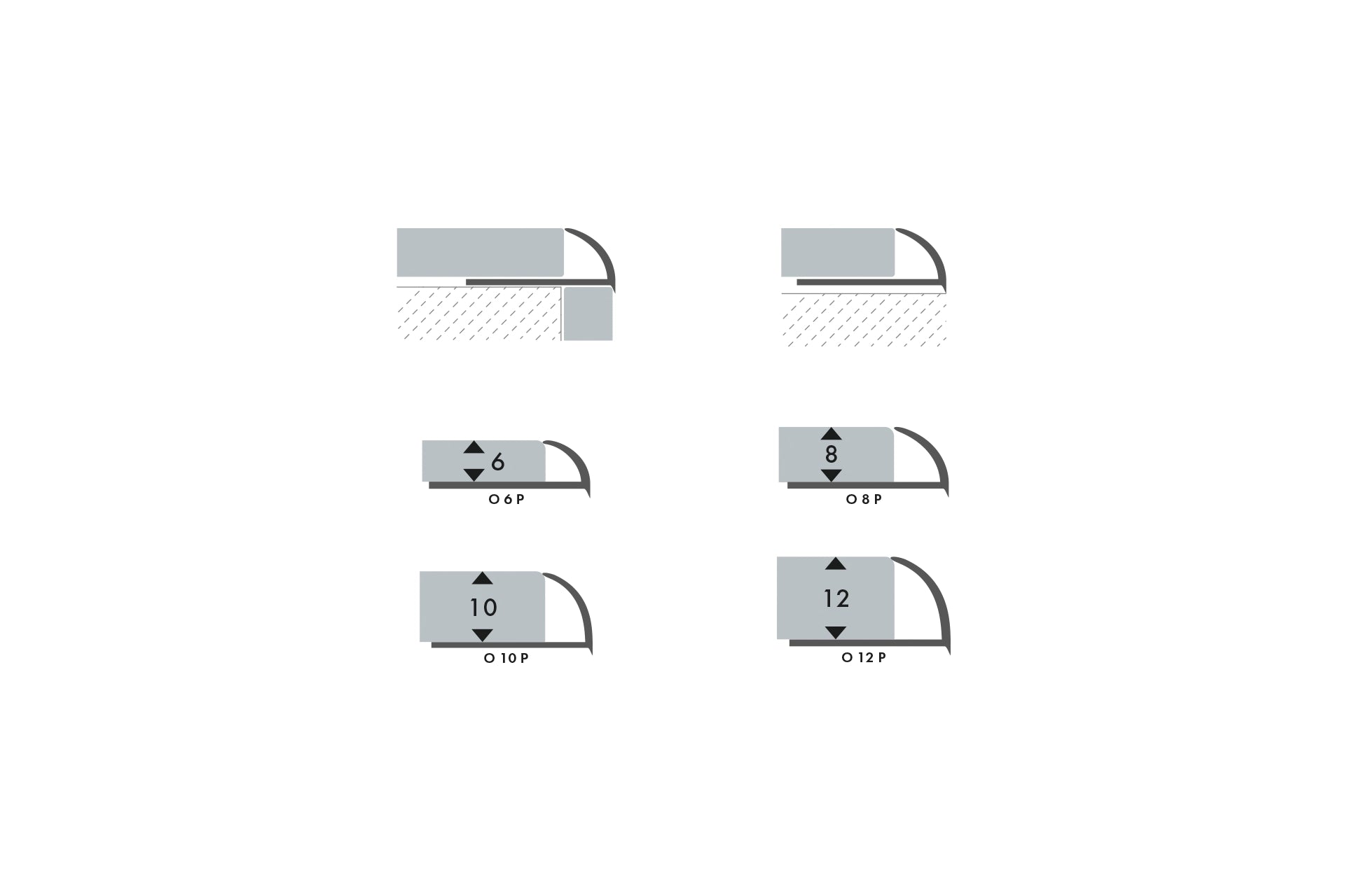 Profil do glazury aluminiowy krawędziowy owalny 12mm do łuków Cezar Srebrny Mat 2,50m