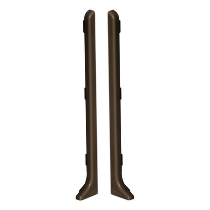 Zaślepki do listwy przypodłogowej 100mm 1kpl=2szt(L+P) Cezar Kawa El-Poler Szczotkowany Połysk