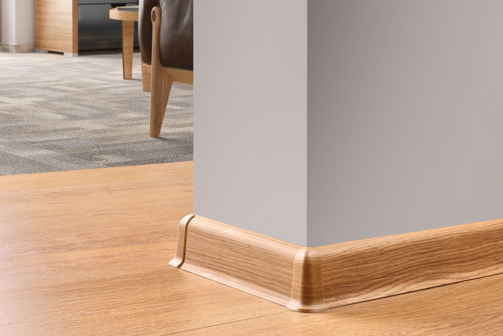 End caps for Classic skirting board 22x59mm 1 set = 2 pcs (L+R) Cezar Castle Oak Matt