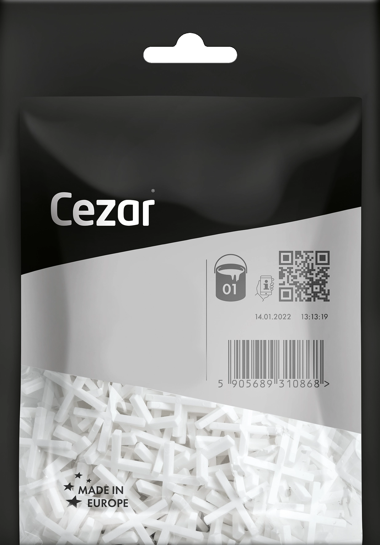 Krzyżyki do glazury uniwersalny 1,5mm Cezar Mat