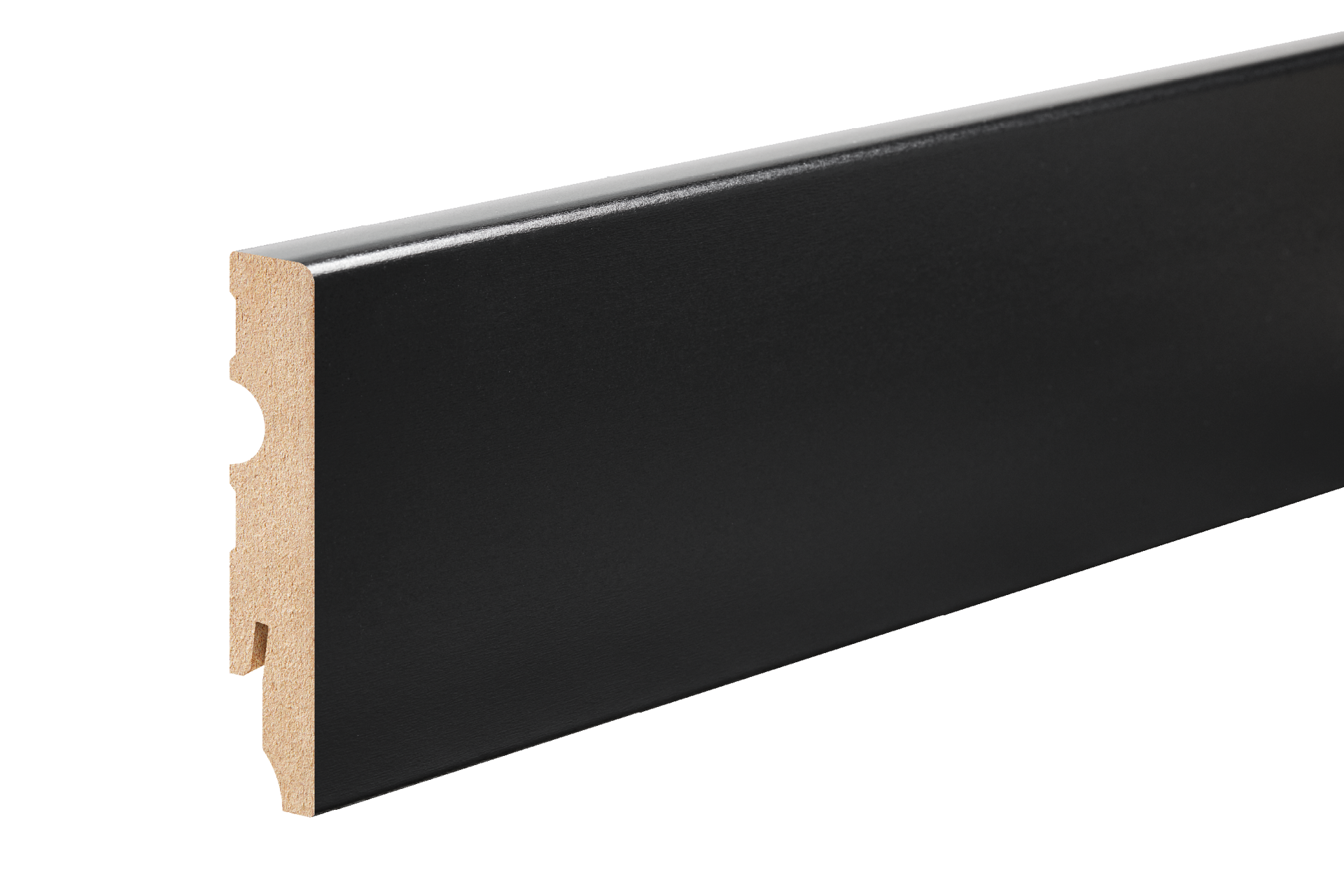 Listwa przypodłogowa MDF 80x13mm Cezar Czarny RAL9005 półmat 2,20m