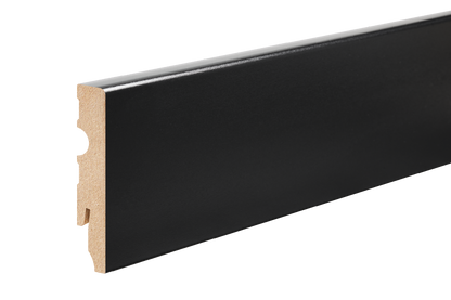 MDF skirting board 80x13mm Cezar Black RAL9005 semi-matt 2.20m