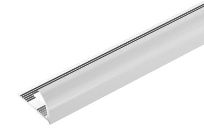 Profil do glazury aluminiowy krawędziowy owalny 10mm Cezar Naturalny surowy 2m