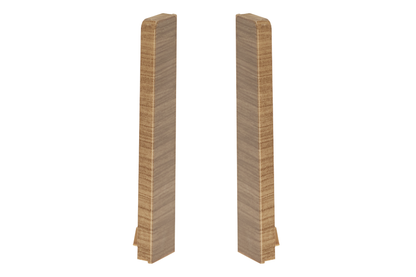 End caps for MASTERLINE skirting board 13x80mm 1 set = 2 pcs (L+R) Cezar Cinnamon Mat