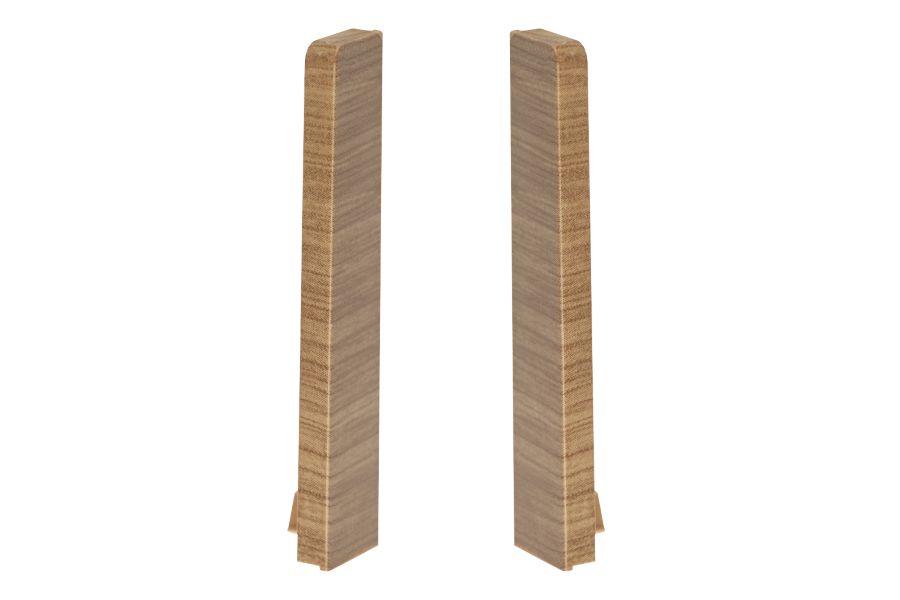 End caps for MASTERLINE skirting board 13x80mm 1 set = 2 pcs (L+R) Cezar Cinnamon Mat