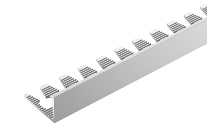 Profil do glazury aluminiowy narożny 22mm do łuków Cezar Srebrny Mat 2,50m