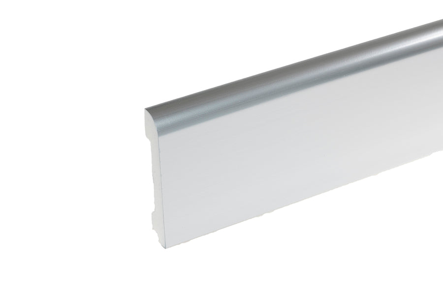 Listwa przypodłogowa LPC-11 78x13mm Cezar Srebrny Szczotkowany Połysk 2,44m