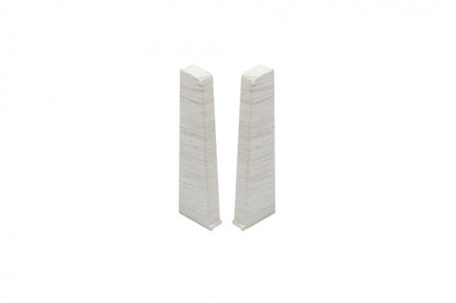 Торцевые заглушки для плинтуса Hi Line 23,4x75 мм, 1 комплект = 2 шт. (левая + правая) Cezar Grey Oak Organic Matte