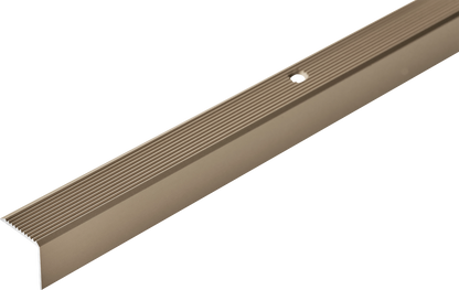 Profil schodowy aluminiowy ryflowany 20x20mm Cezar Szampan Mat 2m