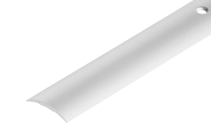 Oval aluminum threshold profile 30mm Cezar Silver Matte 2m