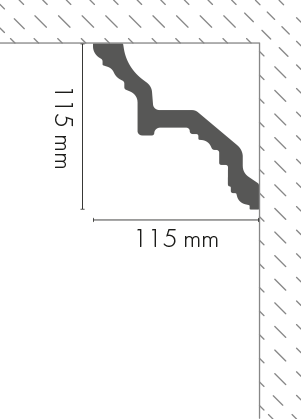Listwa gzymsowa zdobiona LGZ-06 Cezar Biała 2,40m