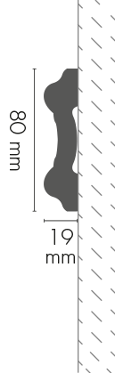 Гладкая карнизная планка LGG-13 Cezar White 2,40 м