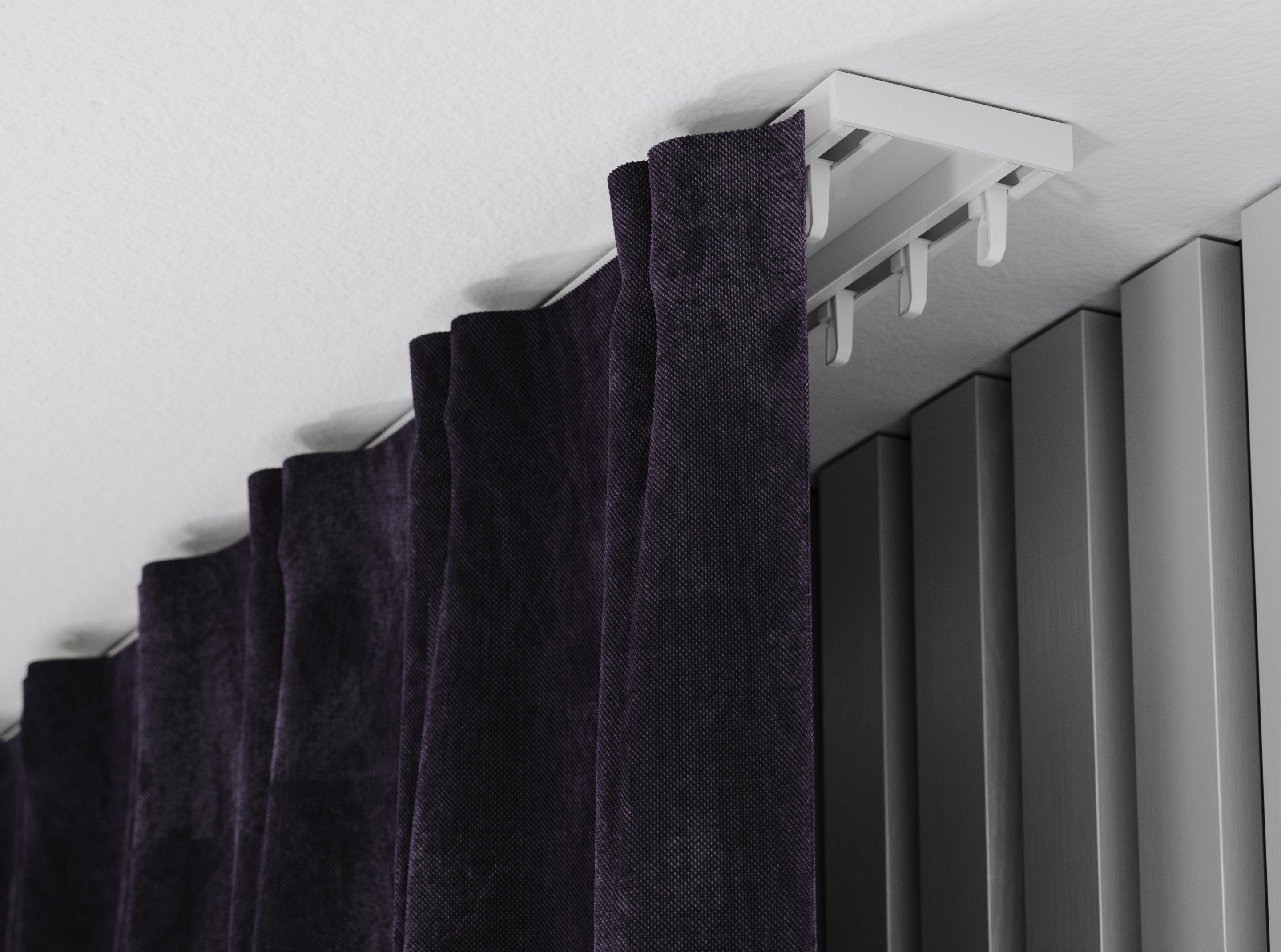 Agrafka PVC ze ślizgiem do szyny PRIMELINE 1kpl=20szt Cezar Biały