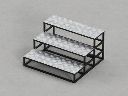 Łącznik 4-kierunkowy do rury czterokątnej 20x20x1,2mm Cezar Czarny RAL9005 mat