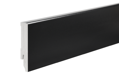 Плинтус LPC-51 80x14 мм, цвет Cezar Black, матовый RAL9005, длина 2,20 м.