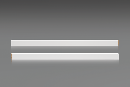 MDF skirting board 80x13mm 1 set = 2 pcs (cut 45 stx2) Cezar White RAL9003 semi-matt 2.20m