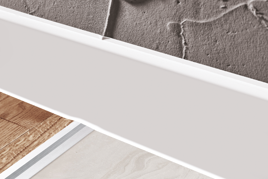 End caps for MASTERLINE skirting board 15x60mm 1 set = 2 pcs (L+R) Cezar Stone Korsika Matt