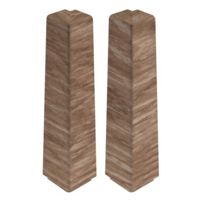 Угловой элемент для плинтуса MASTERLINE 13x80 мм, 1 комплект = 2 шт., коврик Cezar Tea коричневого цвета.