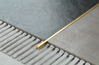 Profil fugowy mosiężny kwadratowy 5mm Cezar Naturalny surowy 2m