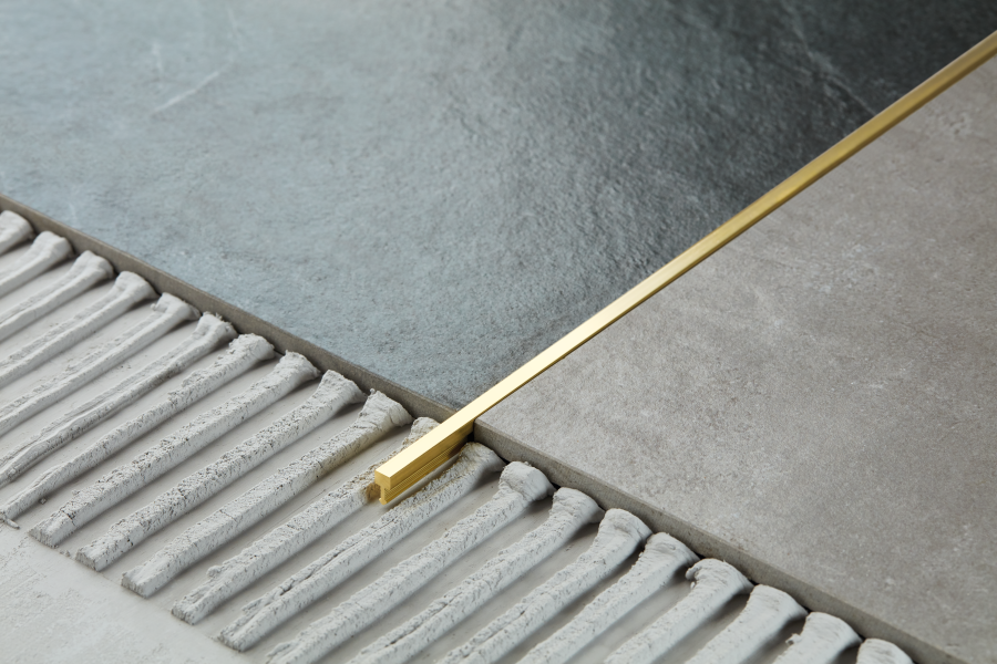 Profil fugowy mosiężny kwadratowy 5mm Cezar Naturalny surowy 2m