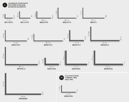 Kątownik aluminiowy 20x10x1mm Cezar Czarny Szczotkowany mat 2,5m