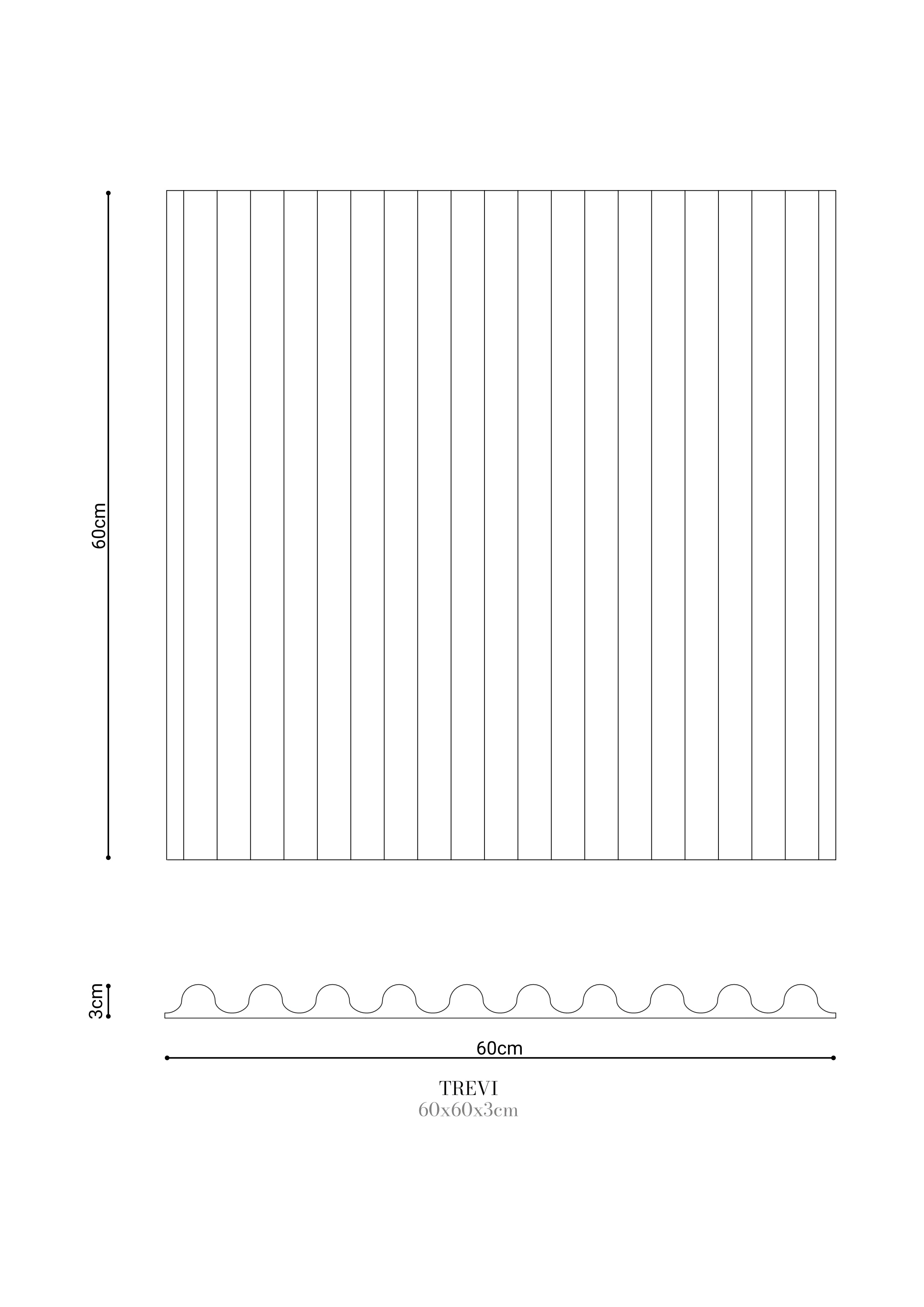 Puresense panel TREVI 600x600x30 MURSO Biały Mat