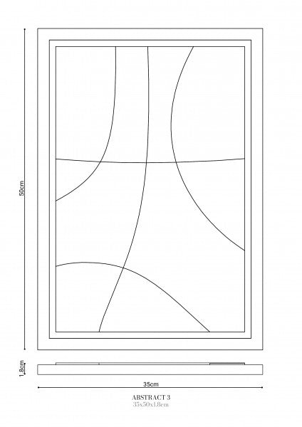 Wall Decor 350x500x18mm ABSTRACT 3 MURSO Bianco