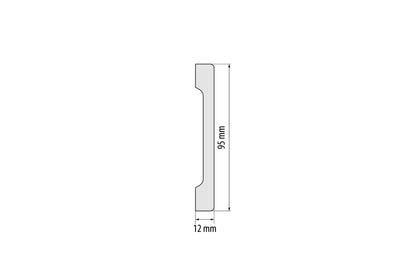 LPC-38 skirting board 95x12mm Cezar White RAL9003 Gloss 2.44m