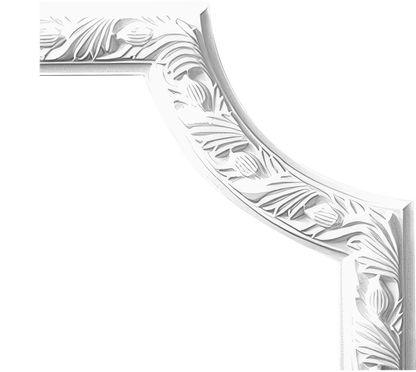 Narożnik do listwy naściennej zdobionej 05-1 Cezar Biały