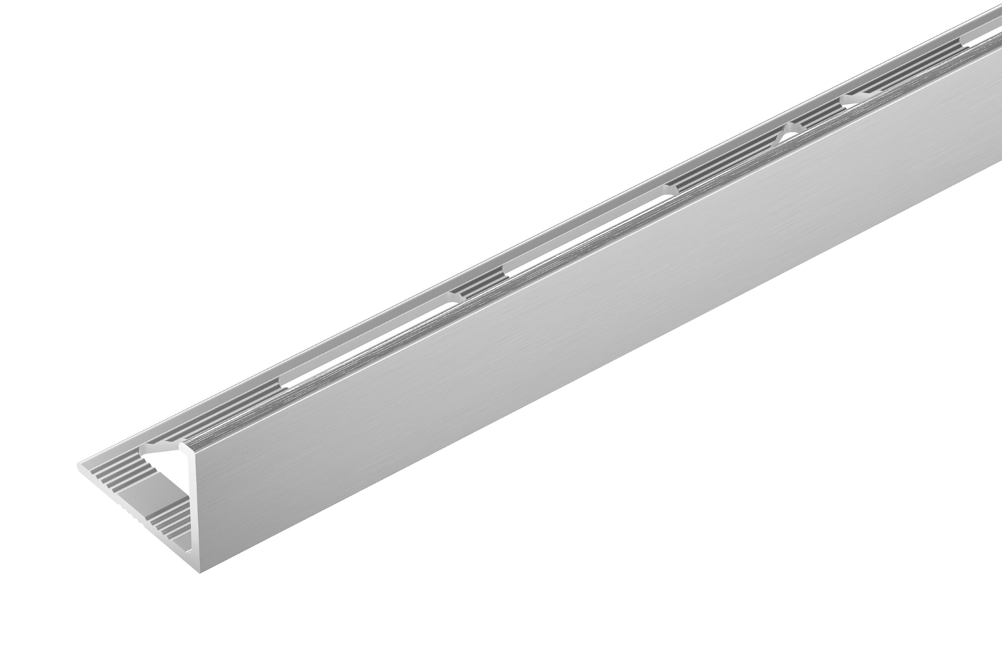 Profil do glazury aluminiowy narożny 10mm Cezar Naturalny surowy 1m