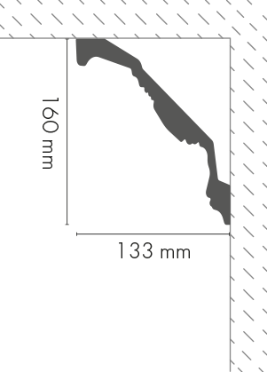 Listwa gzymsowa zdobiona LGZ-13 Cezar Biała 2,40m